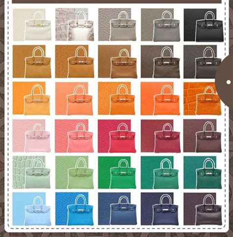 hermes green colors|Hermes birkin color chart.